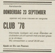 Club 78 Sjaak en Els v.Peenen 23-9-1982, adv.KB.jpg