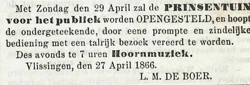 Bestand:Prinsentuin adv. de Boer 1866.jpg